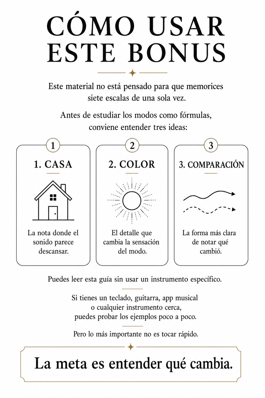 Página de muestra del bonus Modos griegos