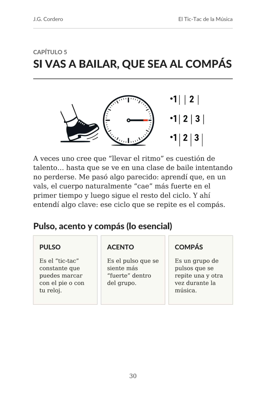 Página de muestra de El Tic-Tac de la Música